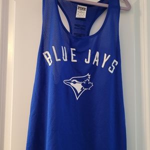 Victoria's Secret with 5th & Ocean Blue Jays racerback jersey material tank top